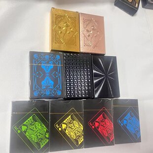 New Black Gold Plastic Playing Cards Wholesale Pvc Waterproof Dou Dizhu Entertainment Board Game Magic Props Thick Poker