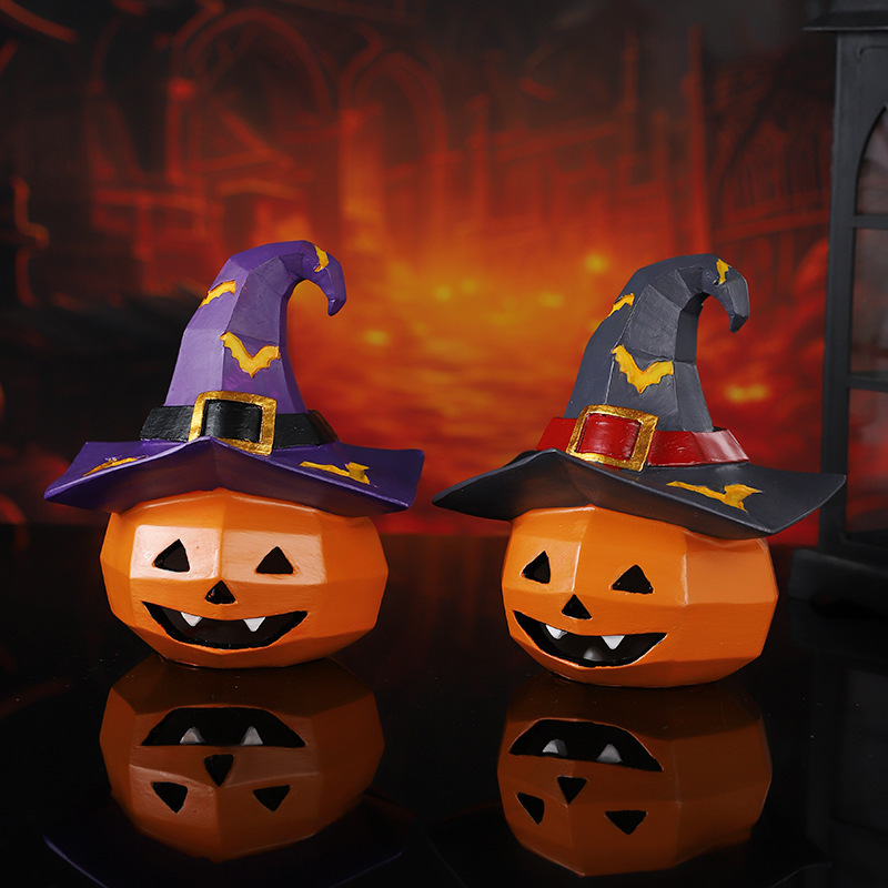 クロスボーダー魔法の帽子カボチャヘッドオーナメントハロウィンカボチャゴーストデコレーションお化け屋敷ゴーストスクリプトキルプロップオーナメント|undefined