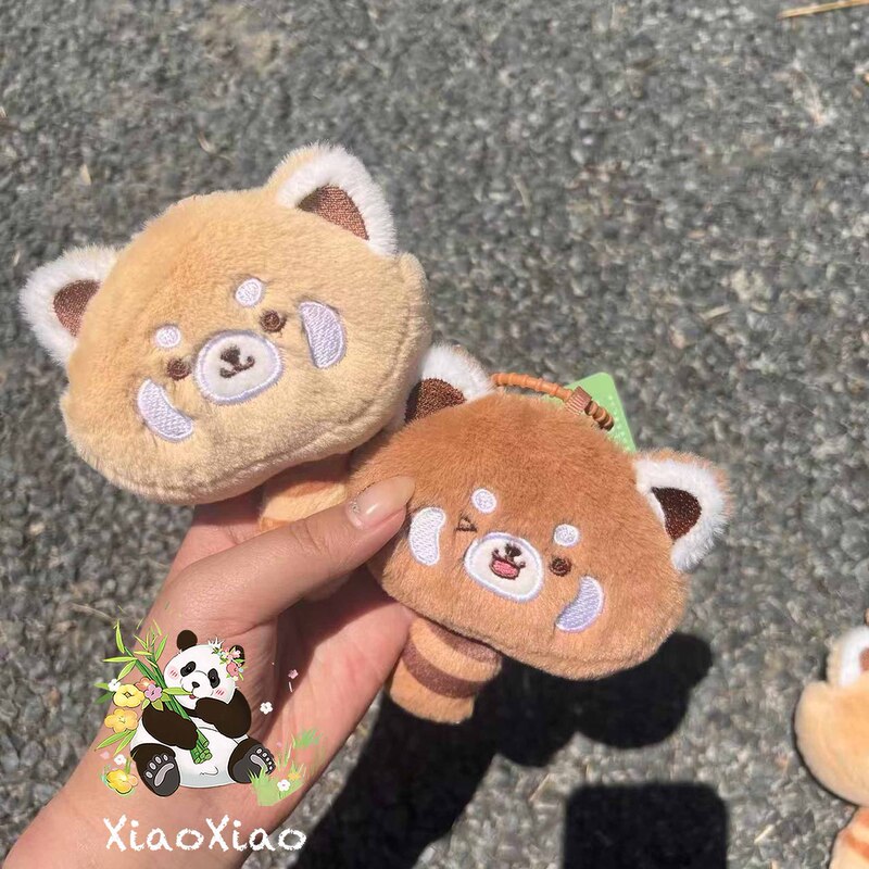 Trendy Red Panda Plush Pendant Girl Gift Bag Small Pendant Raccoon Coin Purse Exquisite Fun Earphone Bag