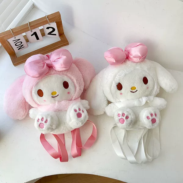 New Pink Little Pink Cat Plush Toy Doll Backpack Kidsren's Backpack Gift Grabber Doll Bag 0