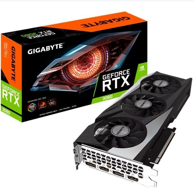 Graphics Card GIGABYTE RTX 3060 12GB — Magic Eagle 2K Compatible, Triple-Fan Cooling