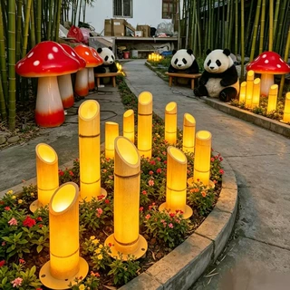 户外仿真竹筒灯 高透光度LED氛围灯别墅庭院花园亮化景观装饰灯