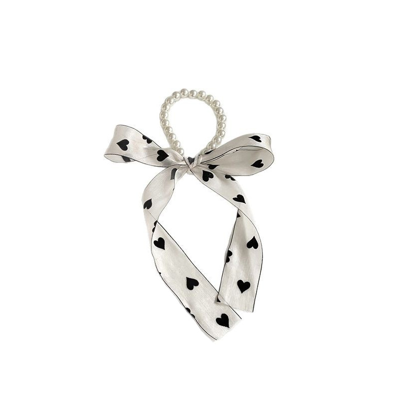 Nueva cinta de lunares, bufanda de seda de perlas, niña, primavera y verano, hada de todo fósforo, cinta pequeña, bufanda de viento, collar