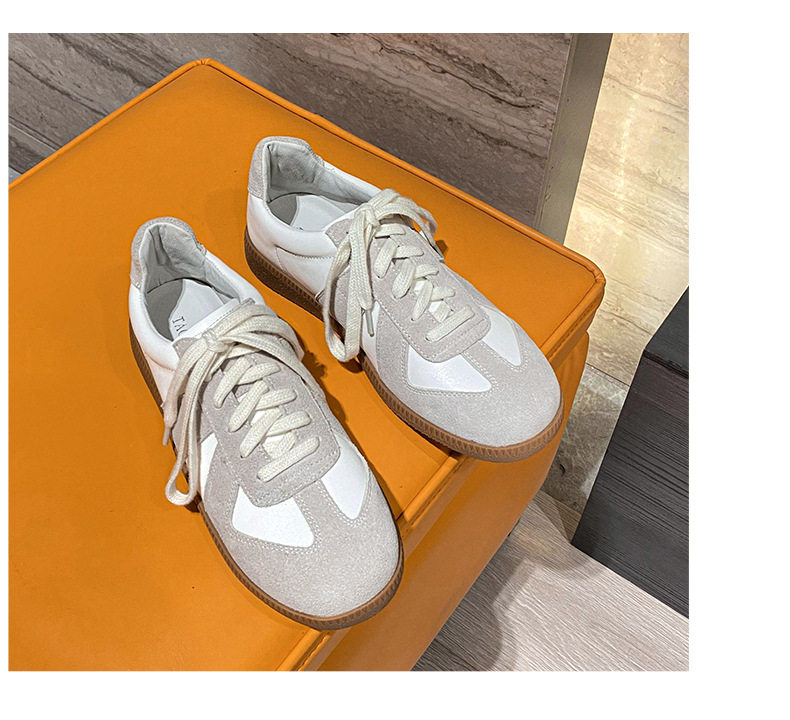 Giày sneaker nữ da thật cổ thấp phong cách tối giản, đế cao su chống trượt — V2 lót nhung, V2 một lớp bên trong chi tiết 23