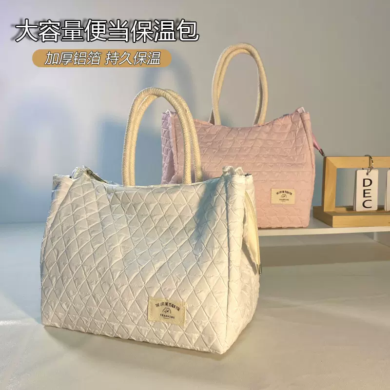 饭盒袋子ins风便当包保温袋餐袋便當袋饭盒袋学生用饭盒包午餐包