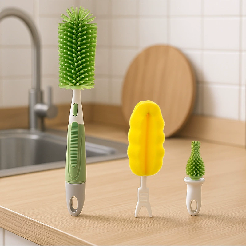 Силиконовая бутылка щетки 3 комплекта вращение на 360 градусов