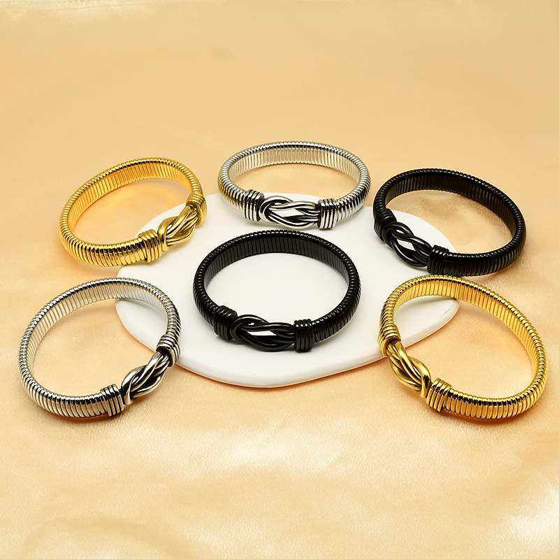 44g Weight Bangle Classification 304 Stainless Steel Chain Material 1 Piece Quantity Casual, Daily, Party Occasion 304 Stainless Steel Material Solid Color Pattern Unisex Gender Retro Style Retro Solid Color 304 Stainless Steel Wholesale Bangle 1