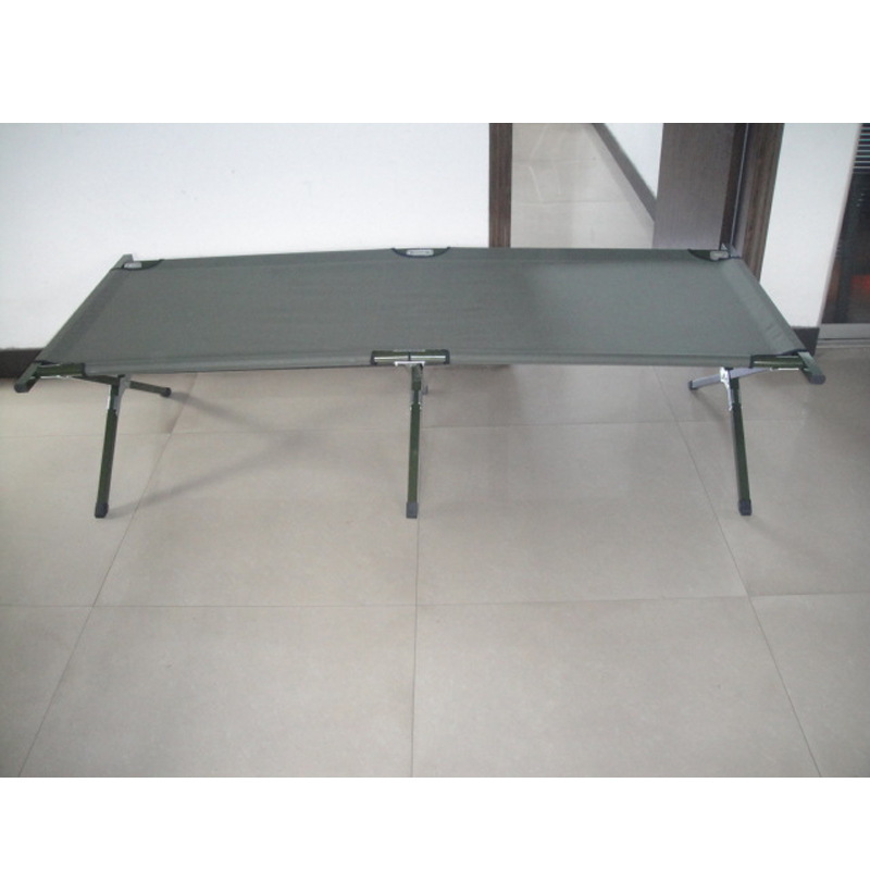 Suministro directo de fábrica de comercio exterior de aluminio cama de campamento de oficina almuerzo cama cómoda transpirable al aire libre cama plegable, camping