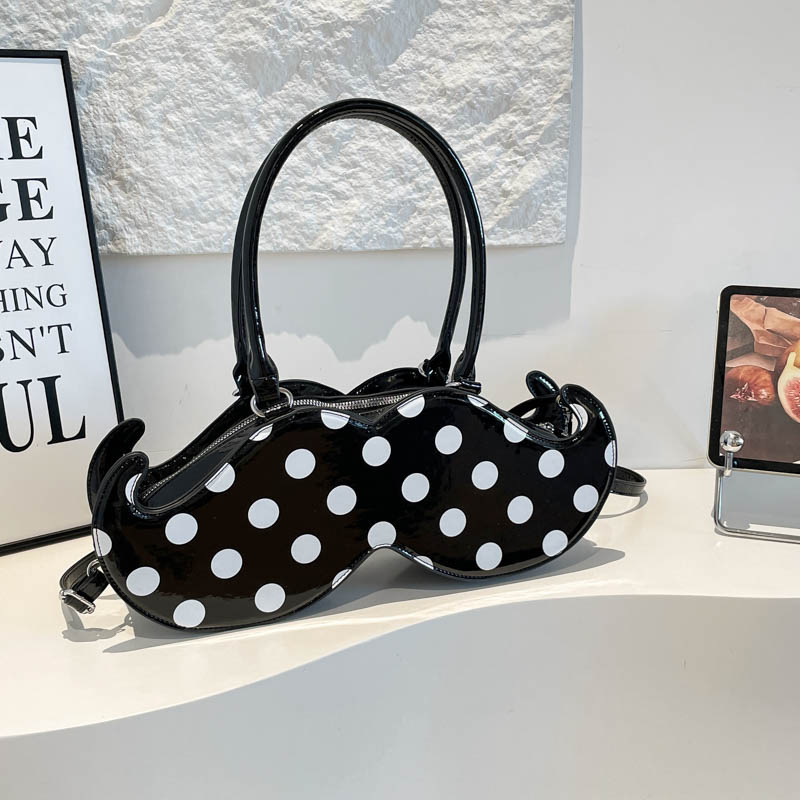 2026 New Cross-Border Summer Polka Dot Handbag, Unique and Stylish Shoulder Bag with Beard Design, Handheld Underarm Bag 2026 New Cross-Border Summer Polka Dot Handbag, Unique and Stylish Shoulder Bag with Beard Design, Handheld Underarm Bag