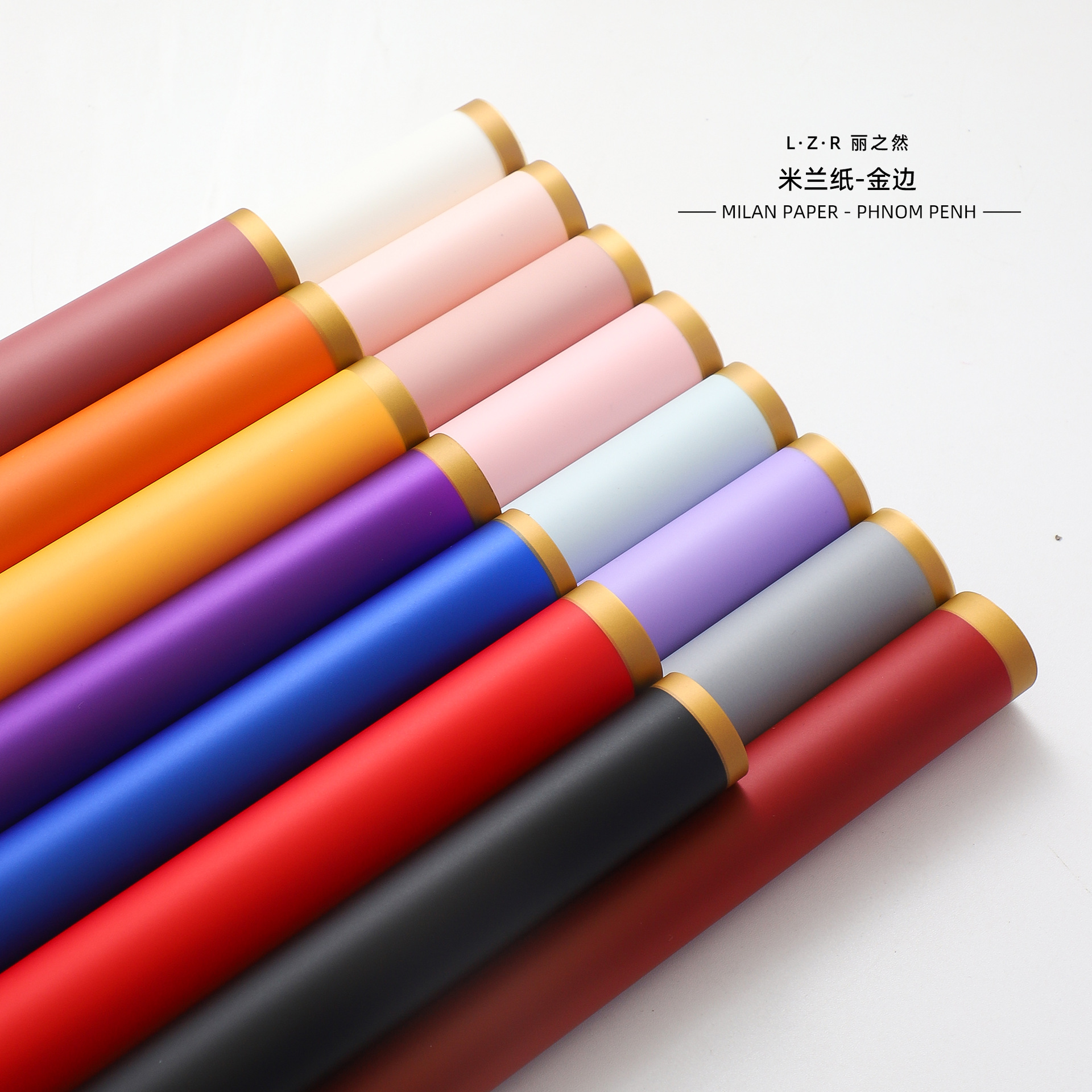 Lizhi Ran Phnom Penh Jelly Film Papel de embalaje de flores mate impermeable Paquete de material de ramo de flores 20 hojas