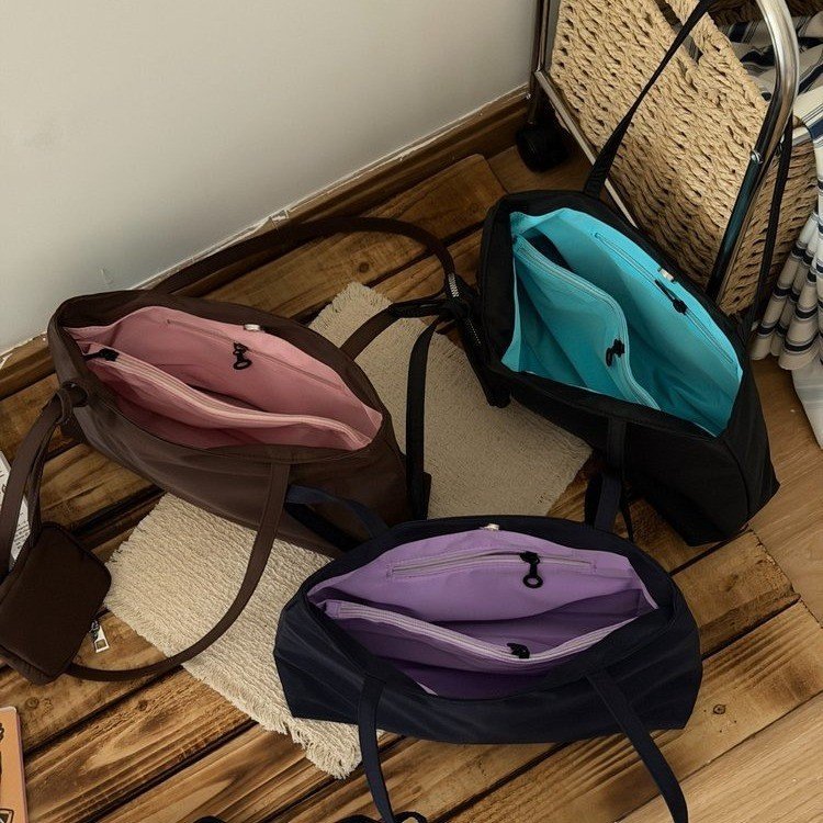 Tote Bag for Women 2026 New Style Casual Nylon Fabric Lightweight Large Capacity Shoulder Bag Baguette Underarm Bag Handbag