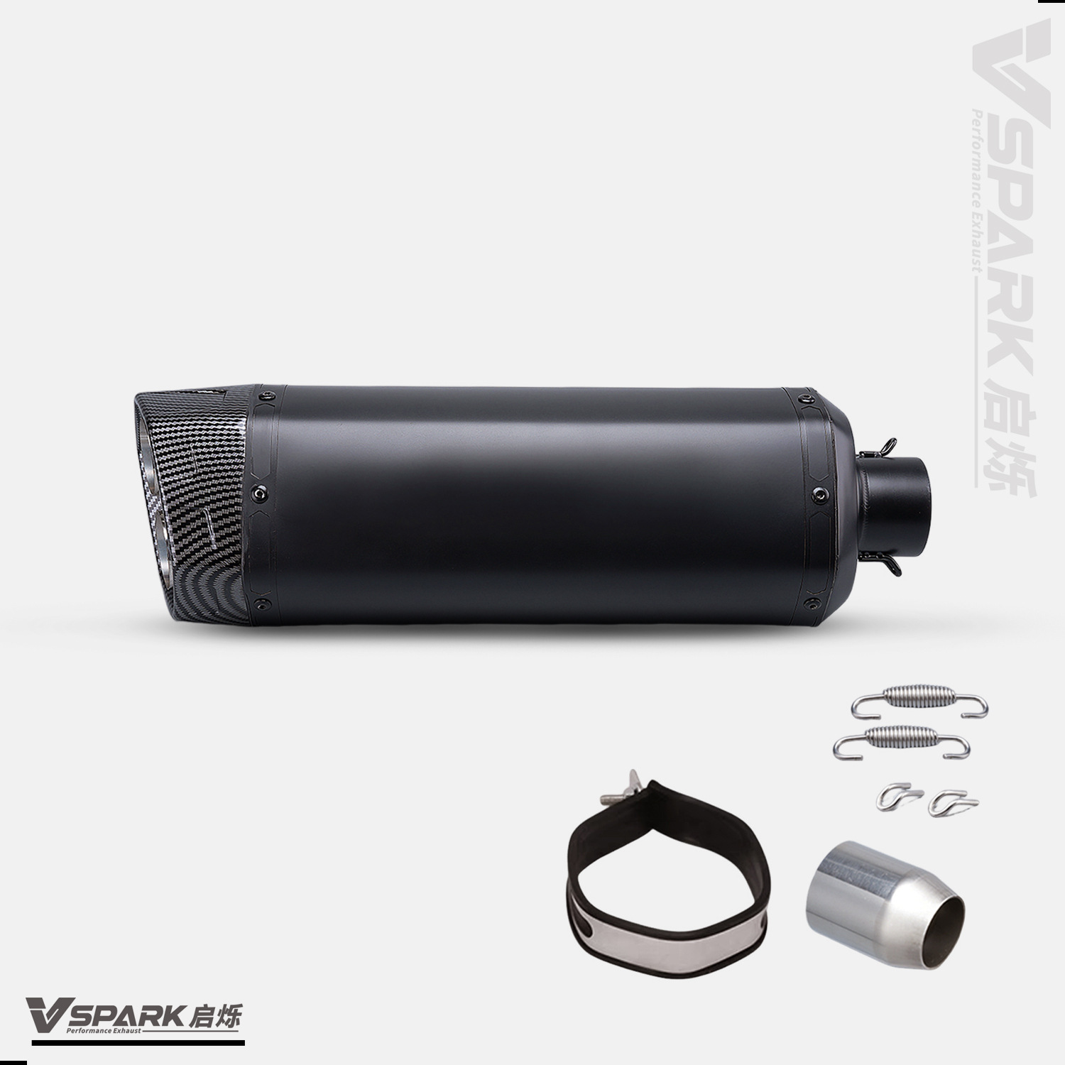 Universal motorcycle exhaust pipe connector, 51mm tail section, dual-outlet muffler, suitable for F900R, 800MT, and 450MT