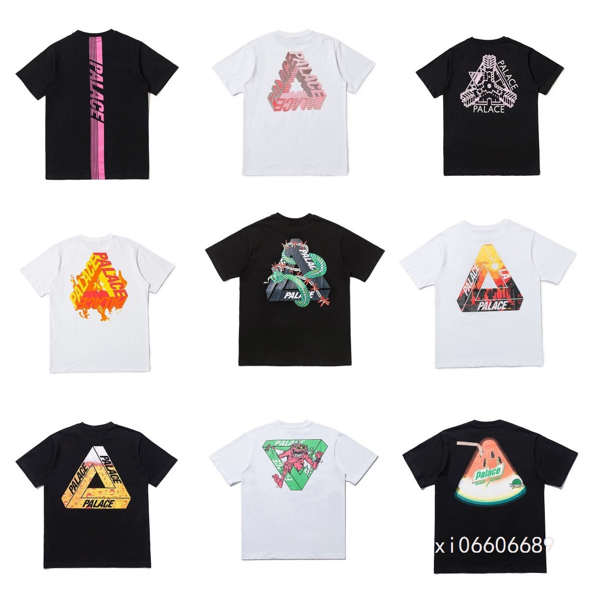 Трансграничный экспорт, модные европейские и американские брендовые дворцовые треугольные футболки с двойной пряжей и принтом, высококачественные мужские и женские повседневные футболки с короткими рукавами