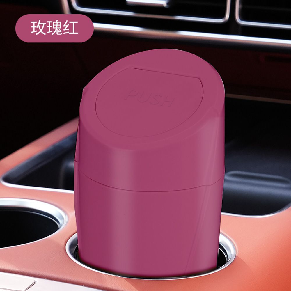 Bote de basura para automóviles explosivos transfronterizos Caja de almacenamiento para automóviles con tapa abatible multifuncional Cubo de almacenamiento para el hogar Bote de basura para automóviles