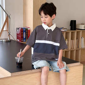 童装男童短袖polo衫2026夏季新款韩版中大童时尚儿童夏装上衣批发