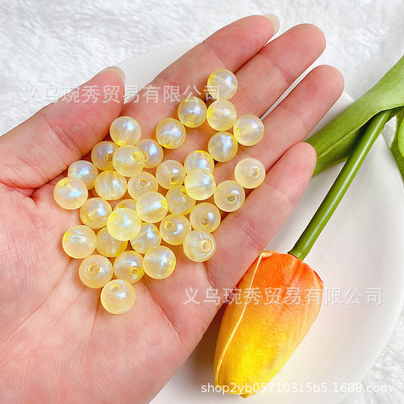 Perlas acrílicas con diseño estrella y sirena, accesorios DIY para pulseras