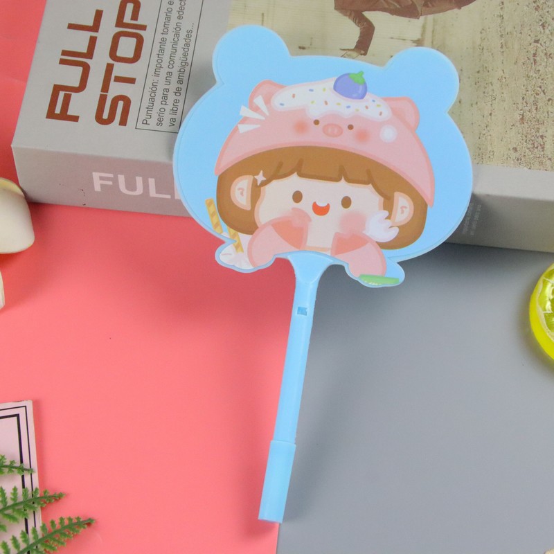 Dibujos animados bebé ventilador pluma pequeña papelería fresca estudiante bolígrafo kindergarten niños Premio regalo al por mayor