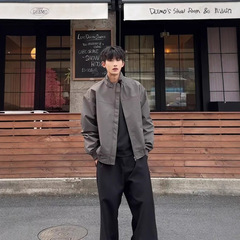 美式工装飞行夹克男春秋季新款立领户外棒球服外套工装冲锋衣外套