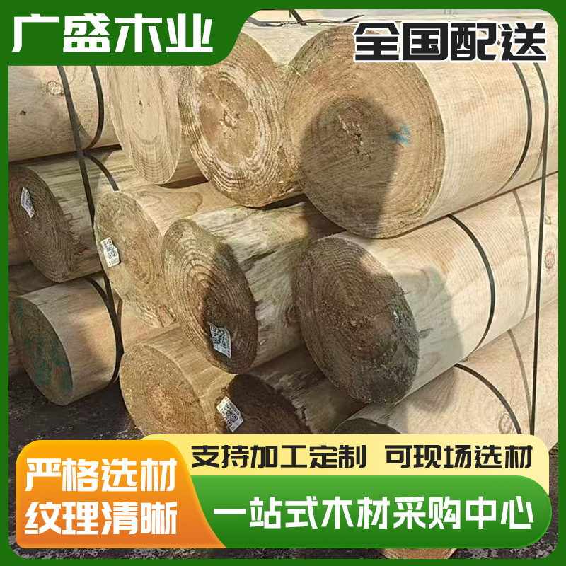 防腐木板柱子古建圆柱户外防腐木栅栏实木板户外芬兰木防腐木工程