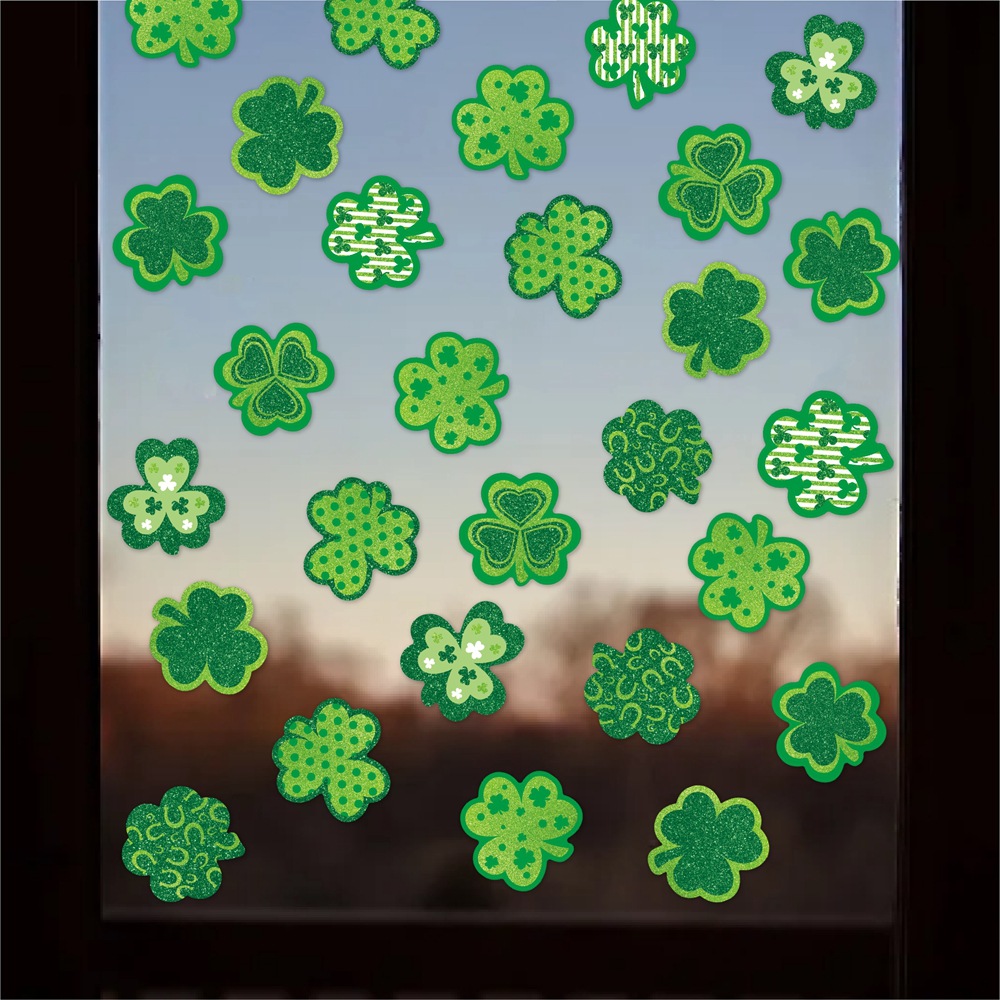Transfronterizos hot sale decoración de fiesta del día de San Patricio parches de trébol verde decoración de fiesta del día de Irlanda