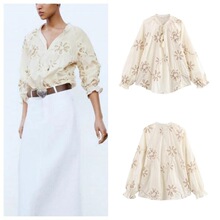 Y 29256 Floral Embroidered Shirt Dress ����������ȹ ר