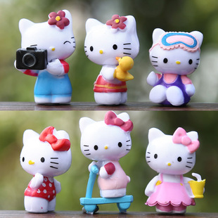 New Anime Cute Cat Kt Doll Cartoon Naughty Playing Kitten Creative DIY Landscaping Decoration Ornaments