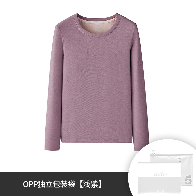 [Contiene seda] Nueva ropa de abrigo de cuello medio alto de lana para mujer transfronteriza de otoño e invierno, color sólido más camisa de fondo grueso de terciopelo