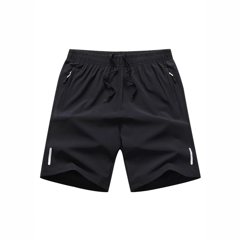 Cross-border summer new fashion reflective strip men's beach leisure sports plus size four-sided five-point shorts manufacturers