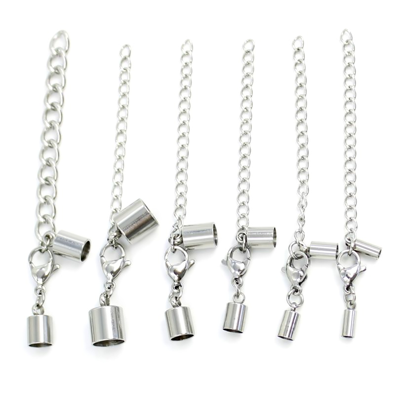 跨境不锈钢龙虾扣吊桶套装皮绳手链项链扣头时尚百搭diy饰品配件