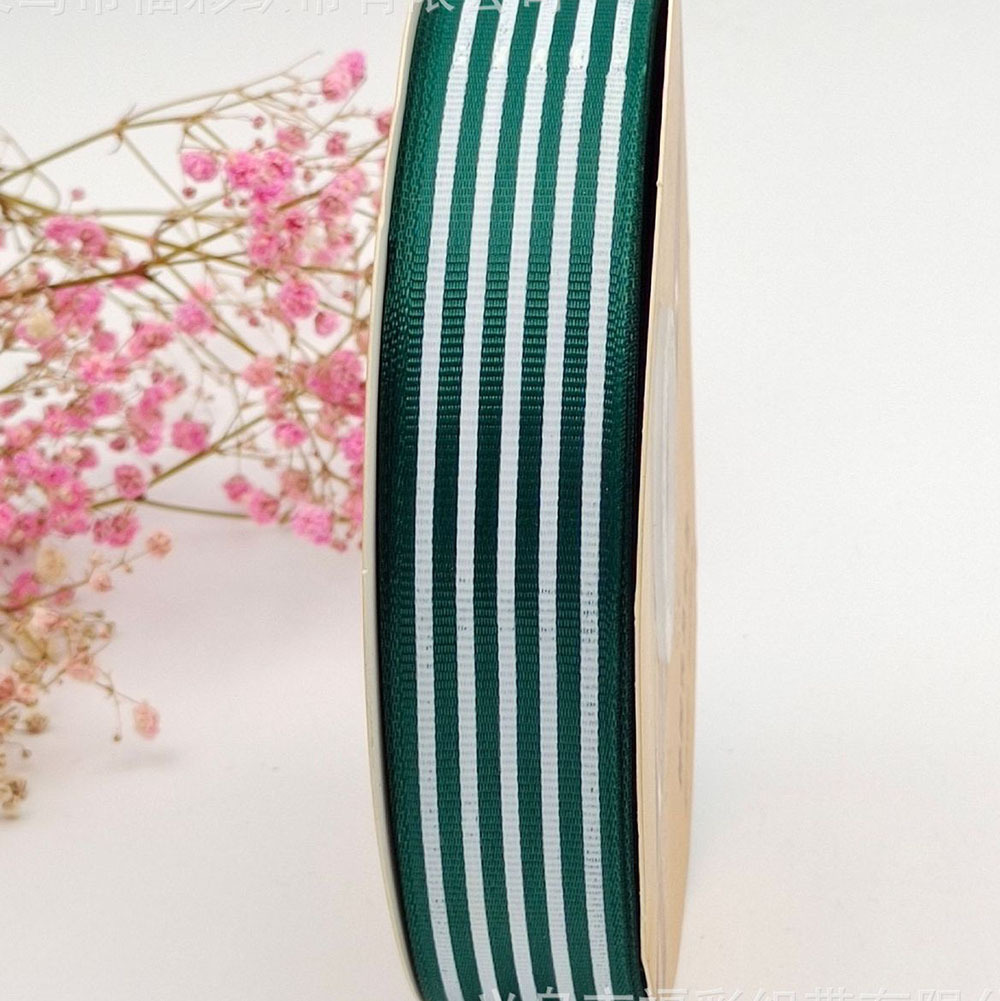 Suministro directo de fábrica 2,5 cm hilo cinta raya impresión cinta hornear caja de regalo embalaje Ropa Accesorios cinta