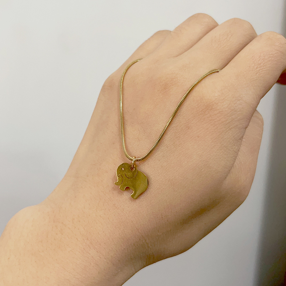 Simple Style Geometric Titanium Steel Plating Pendant Necklace 1 Piece