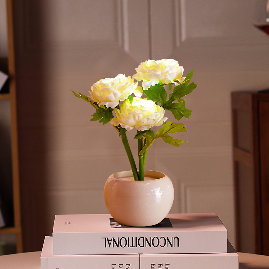 Transfronteriza mayorista regalos de día en la atmósfera rosa lámpara de noche dormitorio decoración de cabezal de cama lámpara de escritorio floral