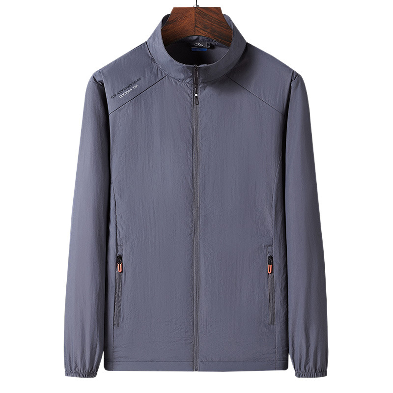 2024 moda nueva chaqueta de protección solar para hombres chaqueta delgada de verano deportivo al aire libre transpirable anti-UV chaqueta de piel puede comprimir la marca