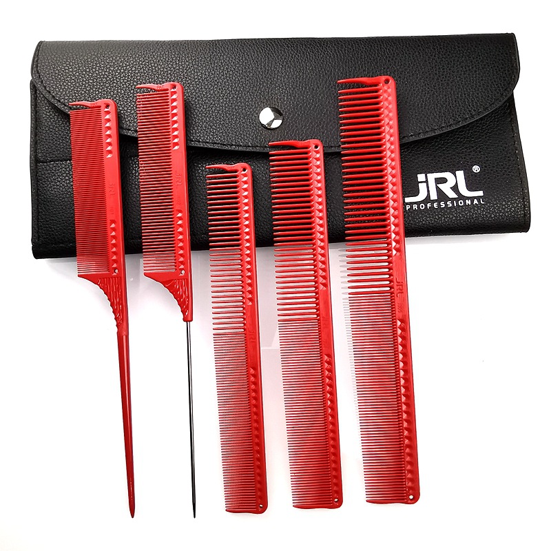 JRL peluqueros con pein de corte antideslizante profesional para hombres pein de corte de corte antiestático conjunto de dientes de corte de pelo