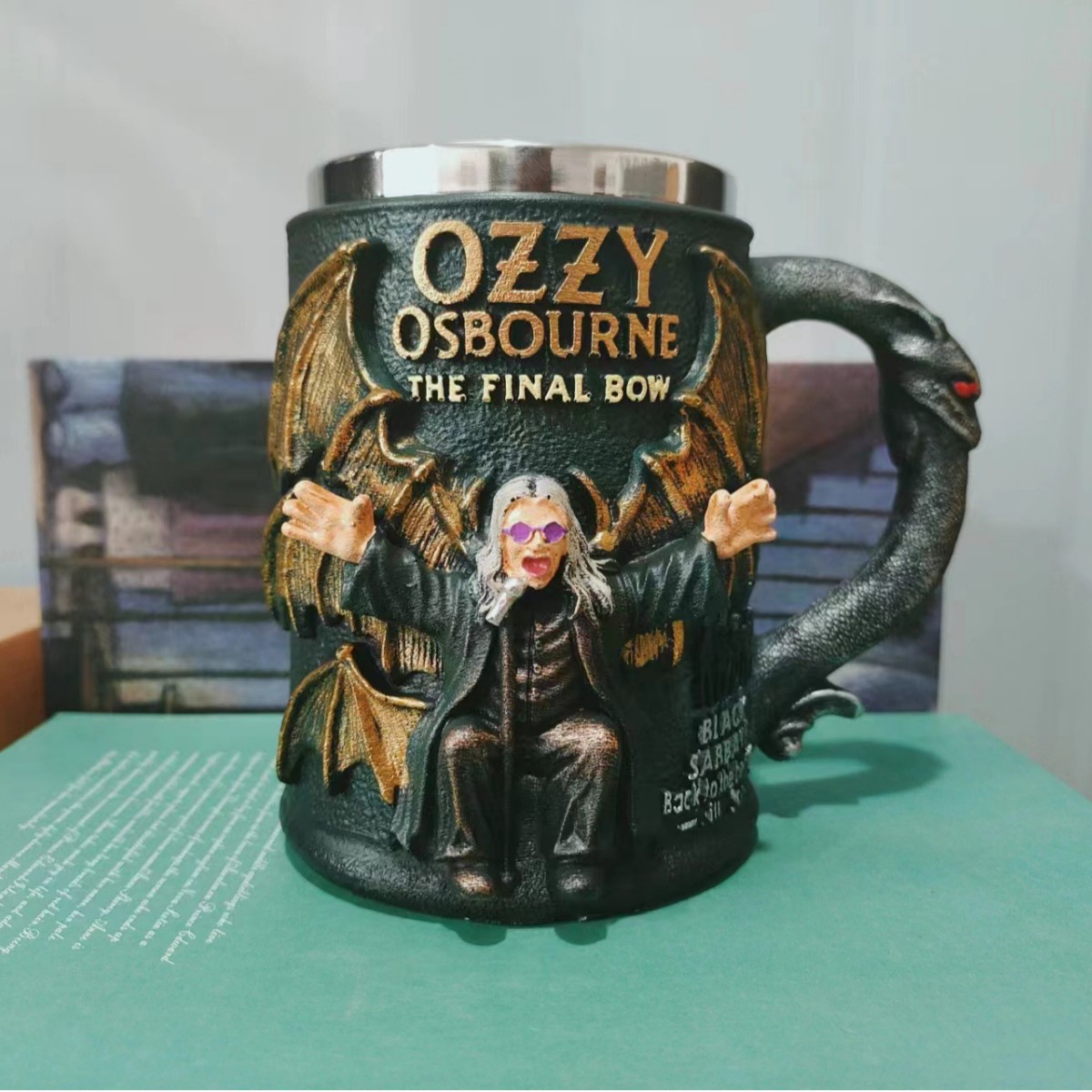 Tazas de acero inoxidable creativas de resina transfronteriza tazas de agua personales de regalos decoración fábrica de joyas cabello recto