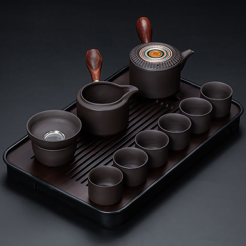 ✲☾☾✲10 퍼플 샌드(컬러풀 만다라) 측면 손잡이/목재 + 직사각형(호두) 블랙✲☾☾✲