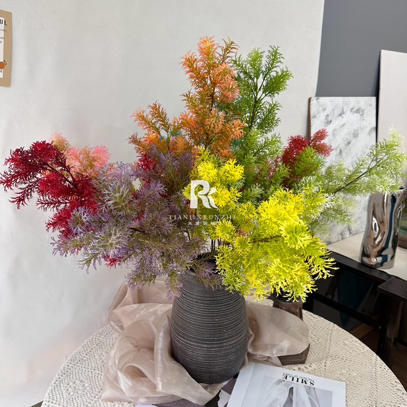 Wedding Simulation Flower Fat Scented Grass Fake Flower Penglai Pine Art Home Decoration Forest Wedding Ceiling Hanging Flower Props 