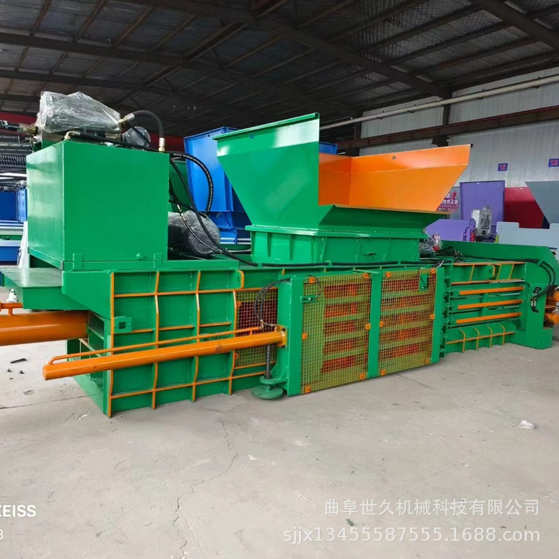 带门卧式废纸打包机120吨编织袋小型卧式打包机废纸箱薄膜打包机