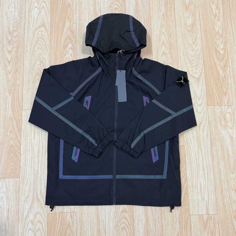 2025 Spring and Autumn New Unisex Functional Pocket Hooded Waterproof Trendy Casual Colorful Reflective Jacket