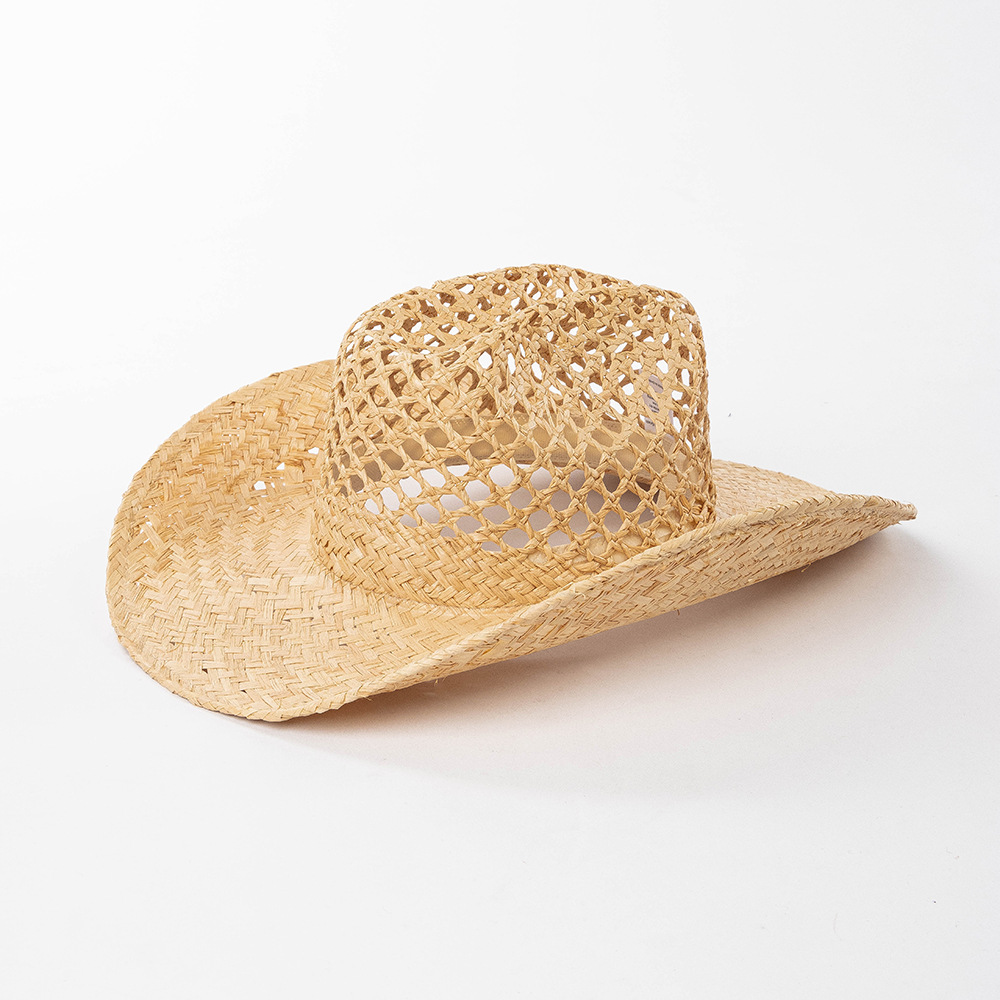 Cowboyhoed van gevlochten raffia stro voor dames en heren_voghion.com