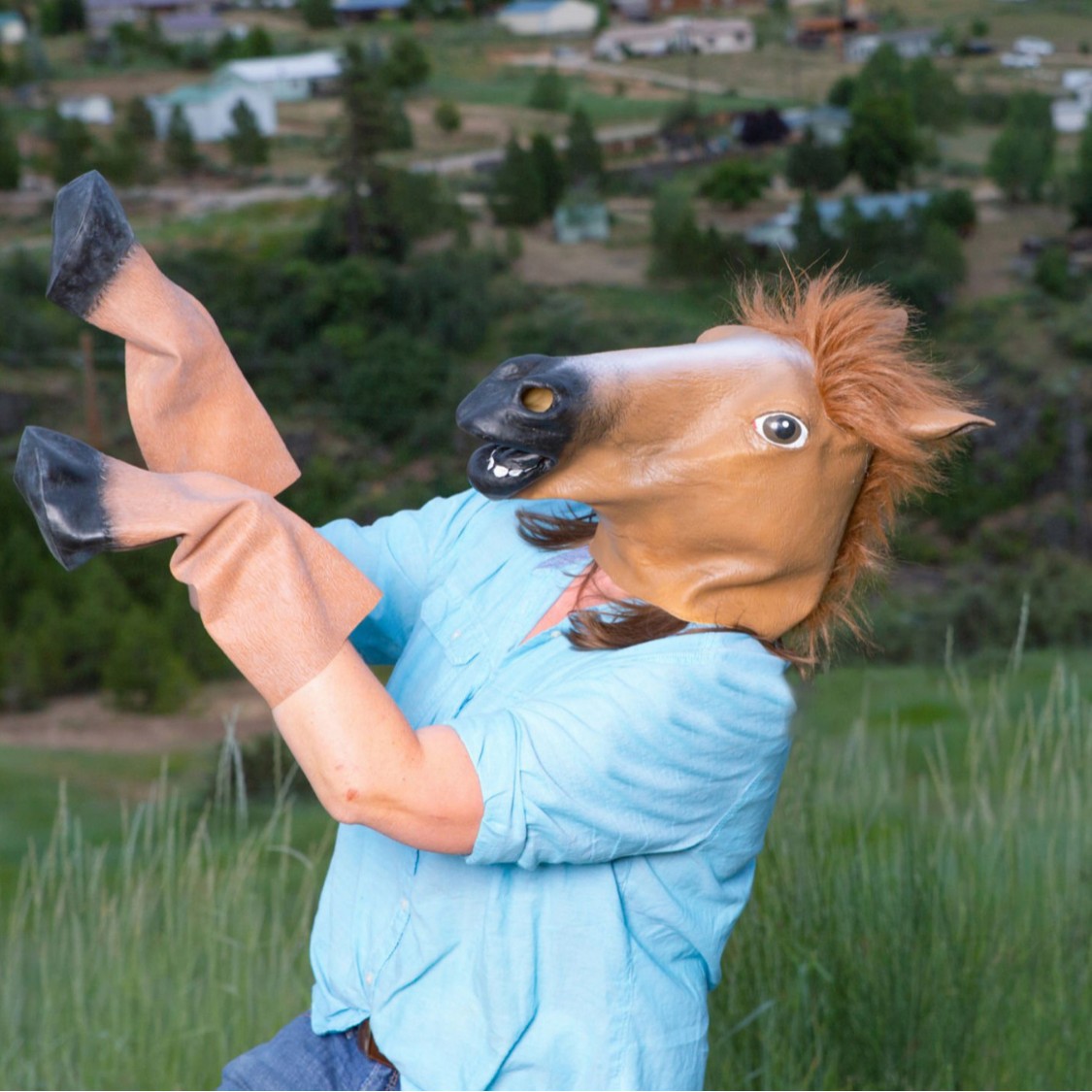 Halloween transfronterizo cabeza de caballo animal máscara de látex cara completa unicornio cara de caballo máscara de caballo cabeza de caballo al por mayor