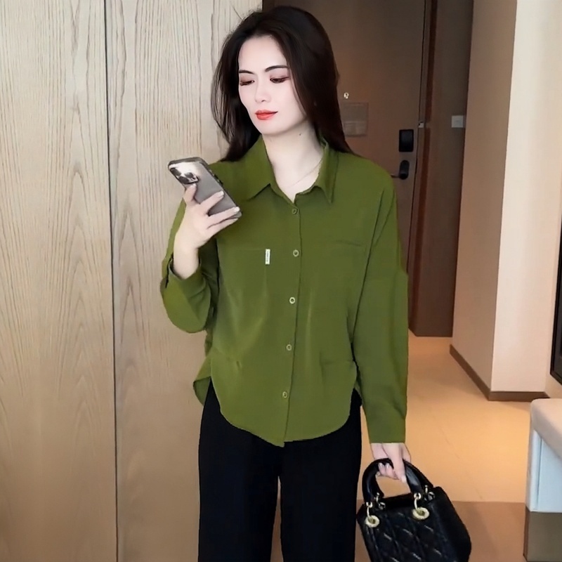 ファッションの気質のシャツの女性の早春の服装の新型のゆったりしていて腹を隠します。|undefined