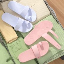 新款夹趾折叠拖鞋旅游居家室内女拖鞋户外穿轻便便携防滑凉拖女夏