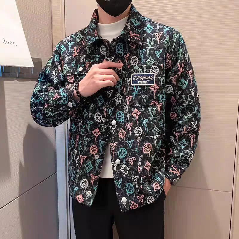 Tassel Floral Autumn New American High Street Fashion Brand Jacket Washed Fashion Trend Simple Casual Loose Jacket Tassel Floral Autumn New American High Street Fashion Brand Jacket Washed Fashion Trend Simple Casual Loose Jacket