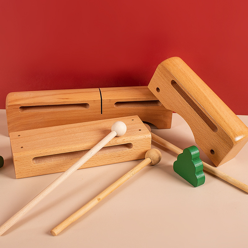 Orff instrumento musical cuadrado madera bangzi Tradicional Nacional instrumento musical ópera bangzi High Bass bangzi niños instrumento de percusión