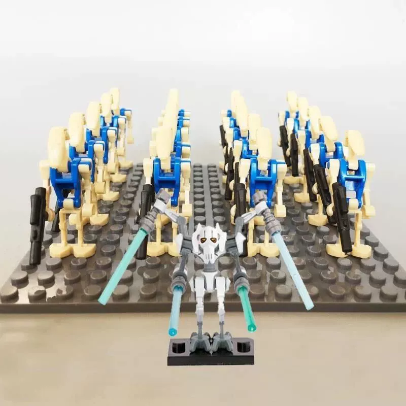 Minifigure set — assorted robot & soldier figures, mixed packs 8–120 pcs, combinable