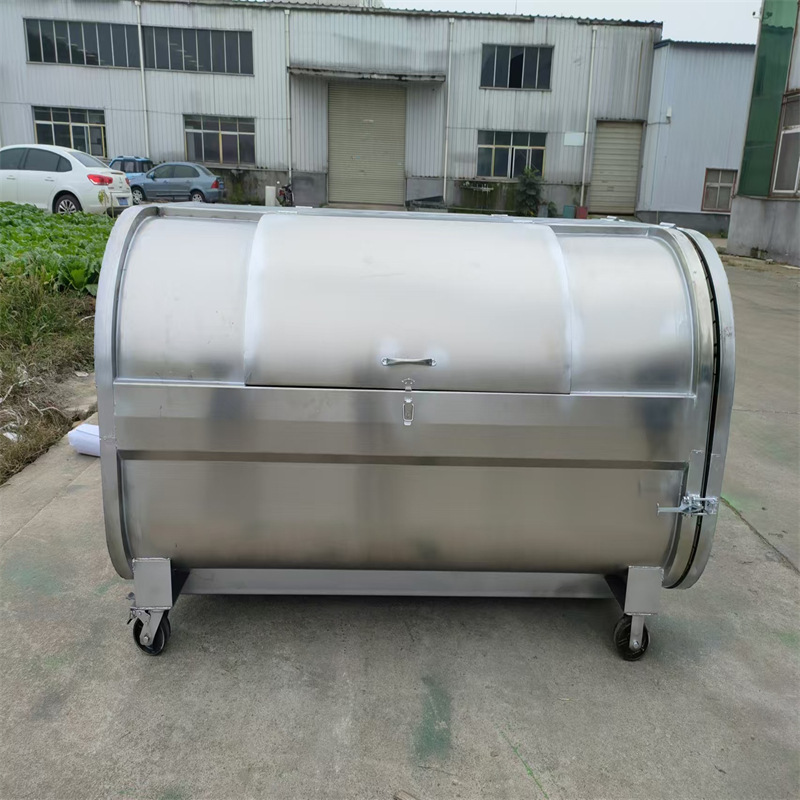 程力不锈钢3立方勾臂式垃圾桶源头厂家可按需定制4方5方6方垃圾箱