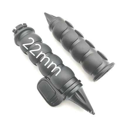 Direct Supply, Motorcycle Handle Cover - pointed-black-big-booster-22mm
