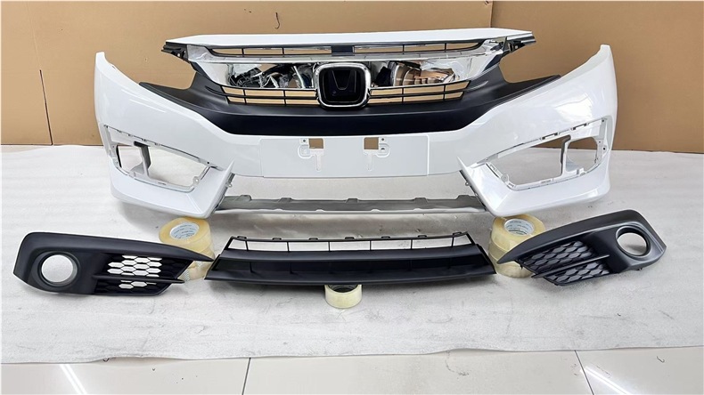 Suitable for Honda 161718 10Th Generation Civic 19 20 Models Front and Rear Bumpers, Front and Rear Bumpers Surrounded by Original Paint