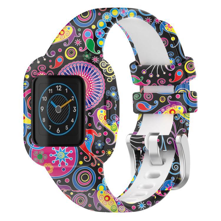 xDfind correa de silicona impresa de hebilla de acero para Garmin Fit JR3 / Garmin Vivofit JR 3